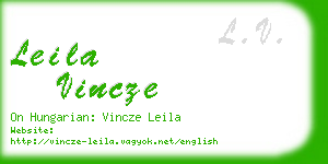 leila vincze business card
